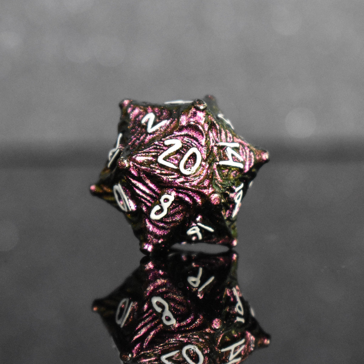 Pre-Order || Vortex Warp Metal Dice Set - Pearlescent Magenta