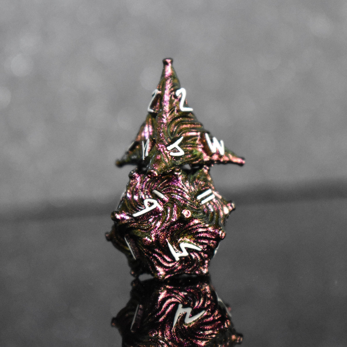 Pre-Order || Vortex Warp Metal Dice Set - Pearlescent Magenta