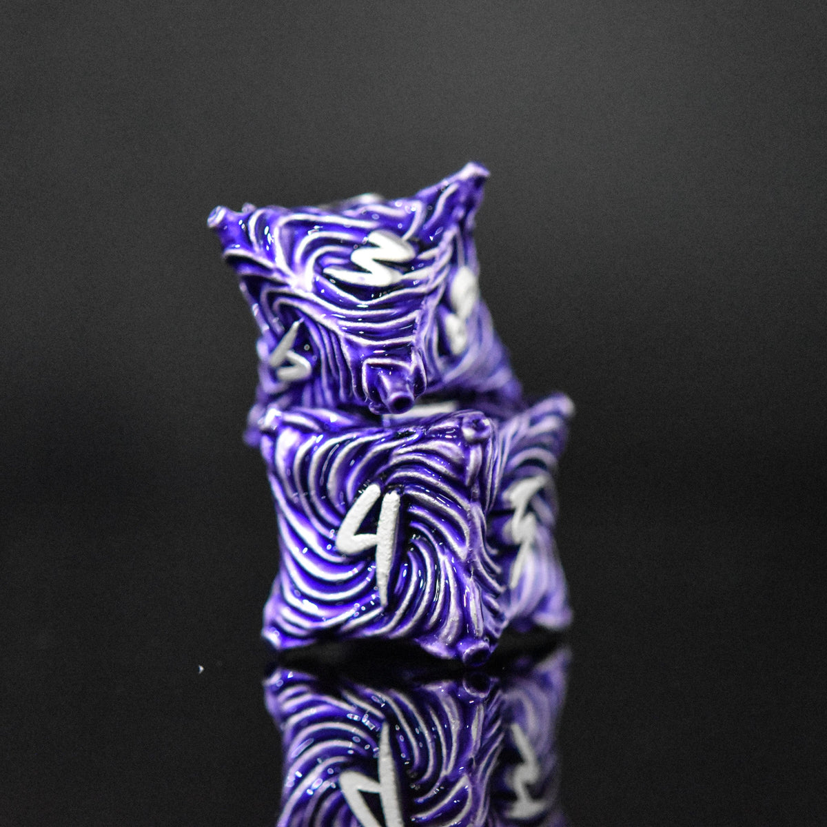 Pre-Order || Vortex Warp Metal Dice Set - Purple