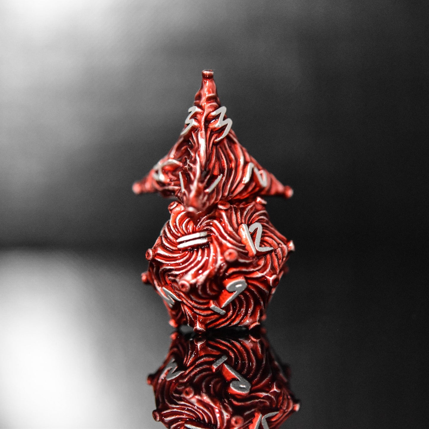 Pre-Order || Vortex Warp Metal Dice Set - Red