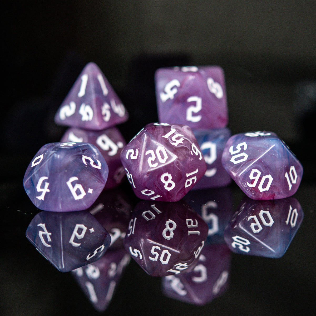 Pre-Order || Warlock Class Acrylic Dice Set