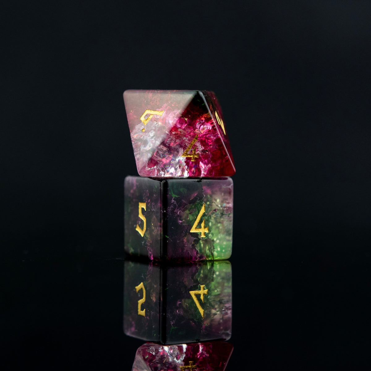 Pre-Order || Watermelon Shattered Glass Dice Set
