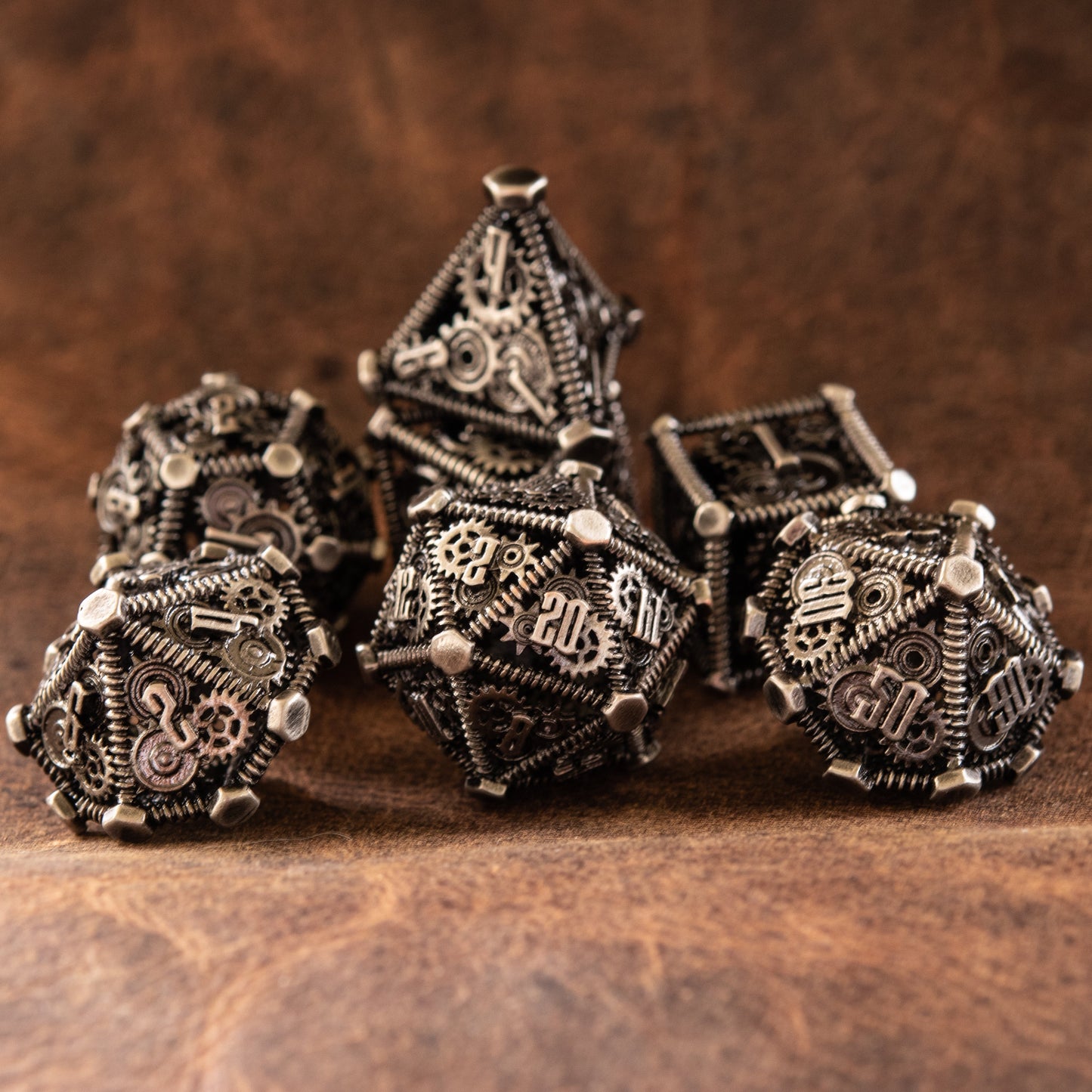 Pre-Order|| Weird West Wasteland Hollow Metal Dice Set - Silver