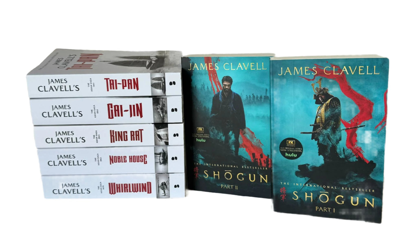 Shogun The Complete Asian Saga by James Clavell - Shogun, Tai-Pan, Gai-Jin, King Rat, Noble House, Whirlwind - Paperback