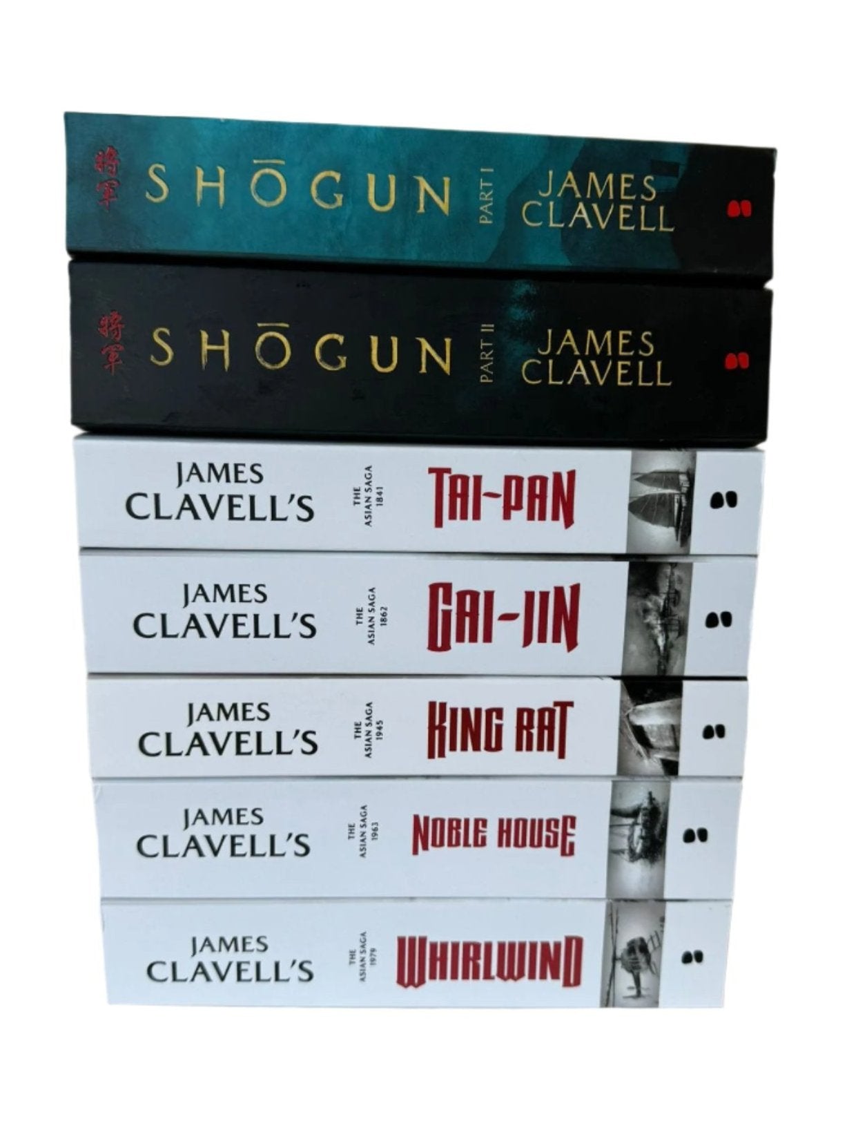 Shogun The Complete Asian Saga by James Clavell - Shogun, Tai-Pan, Gai-Jin, King Rat, Noble House, Whirlwind - Paperback