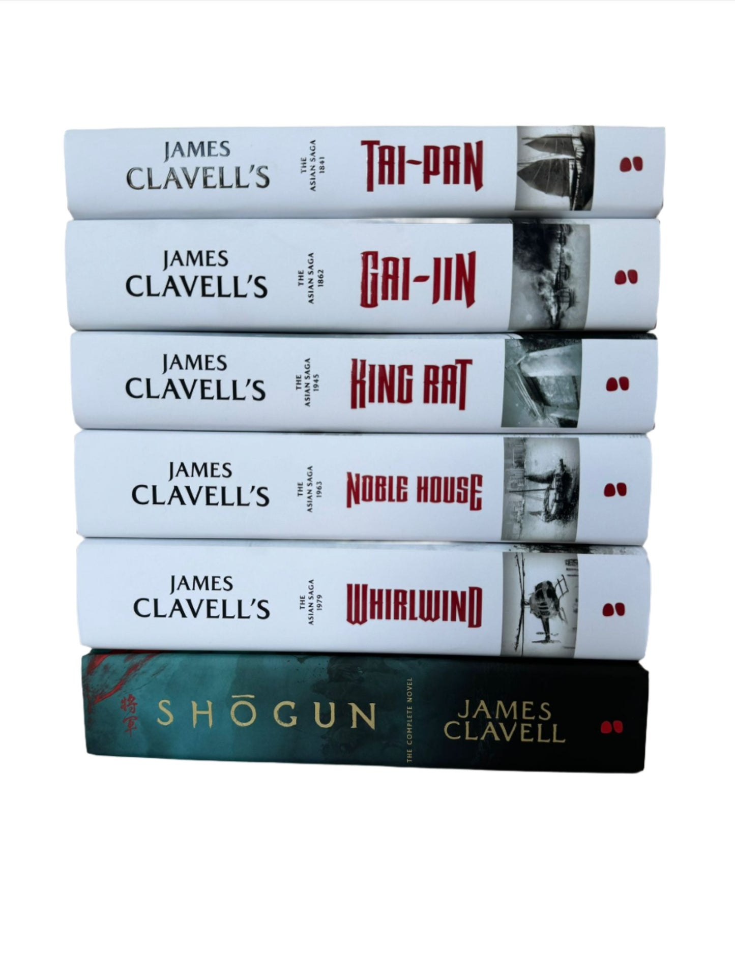 The Complete Asian Saga by James Clavell - Shogun, Tai-Pan, Gai-Jin, King Rat, Noble House, Whirlwind - Hardcover