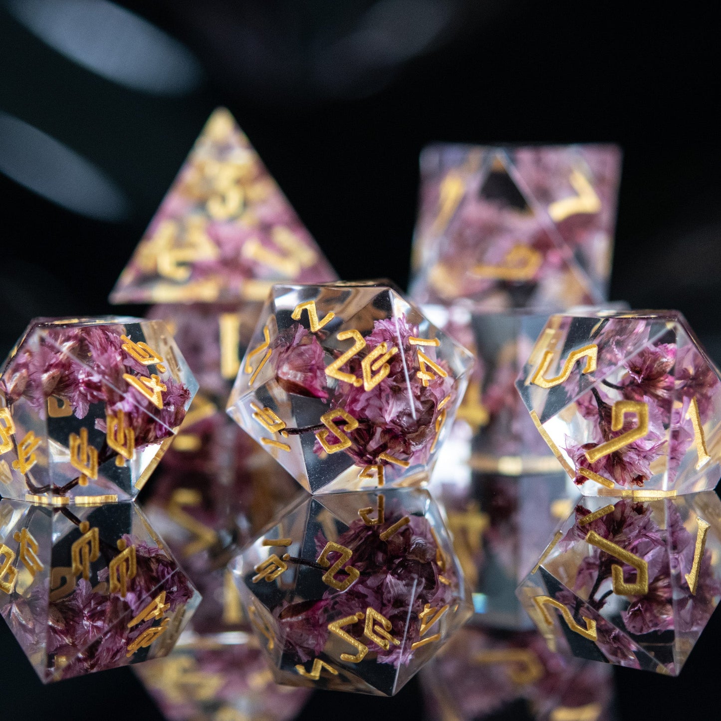 PRE-ORDER || Wither and Bloom Sharp-Edged Resin Dice Set