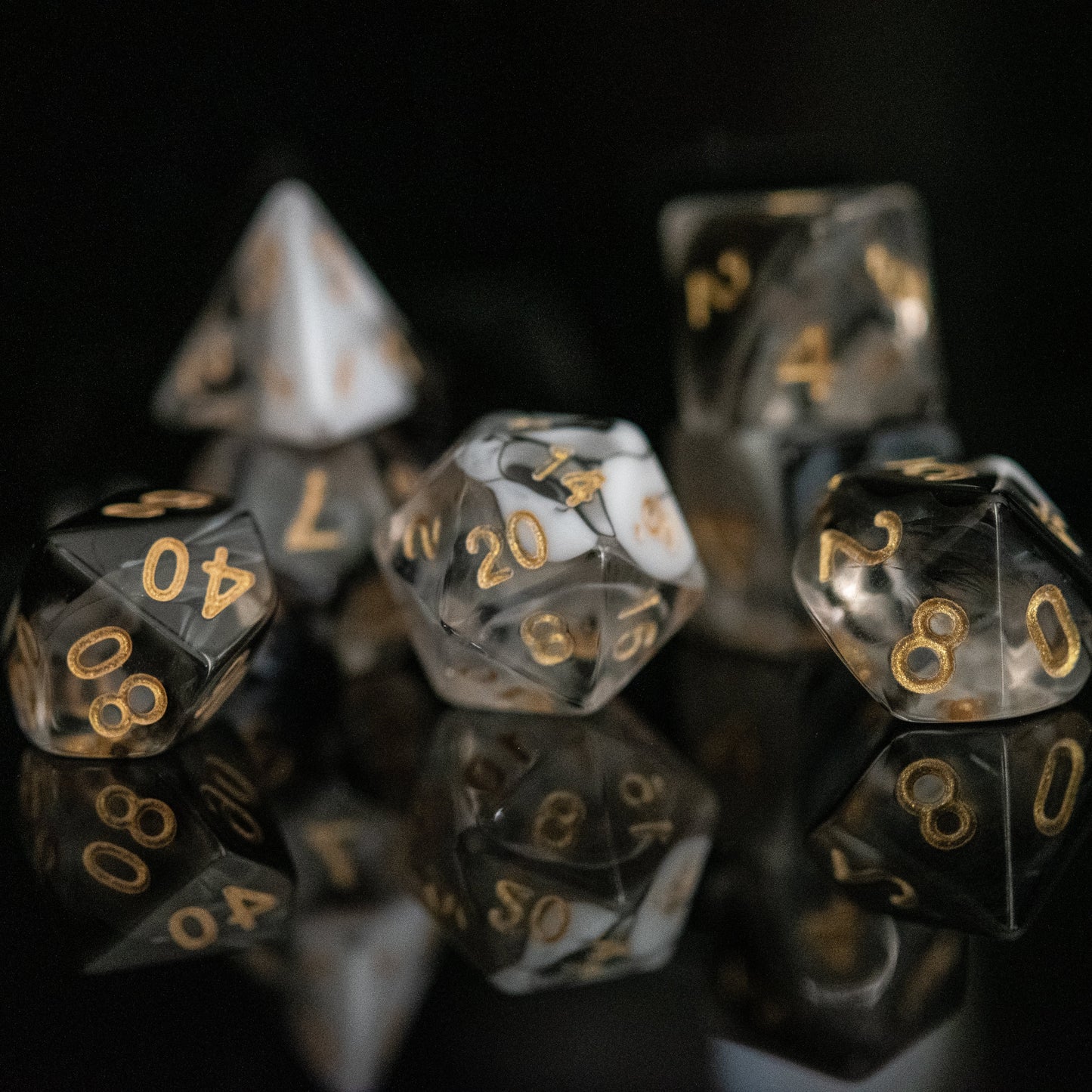 Pre-Order || Yin and Yang Acrylic Dice Set
