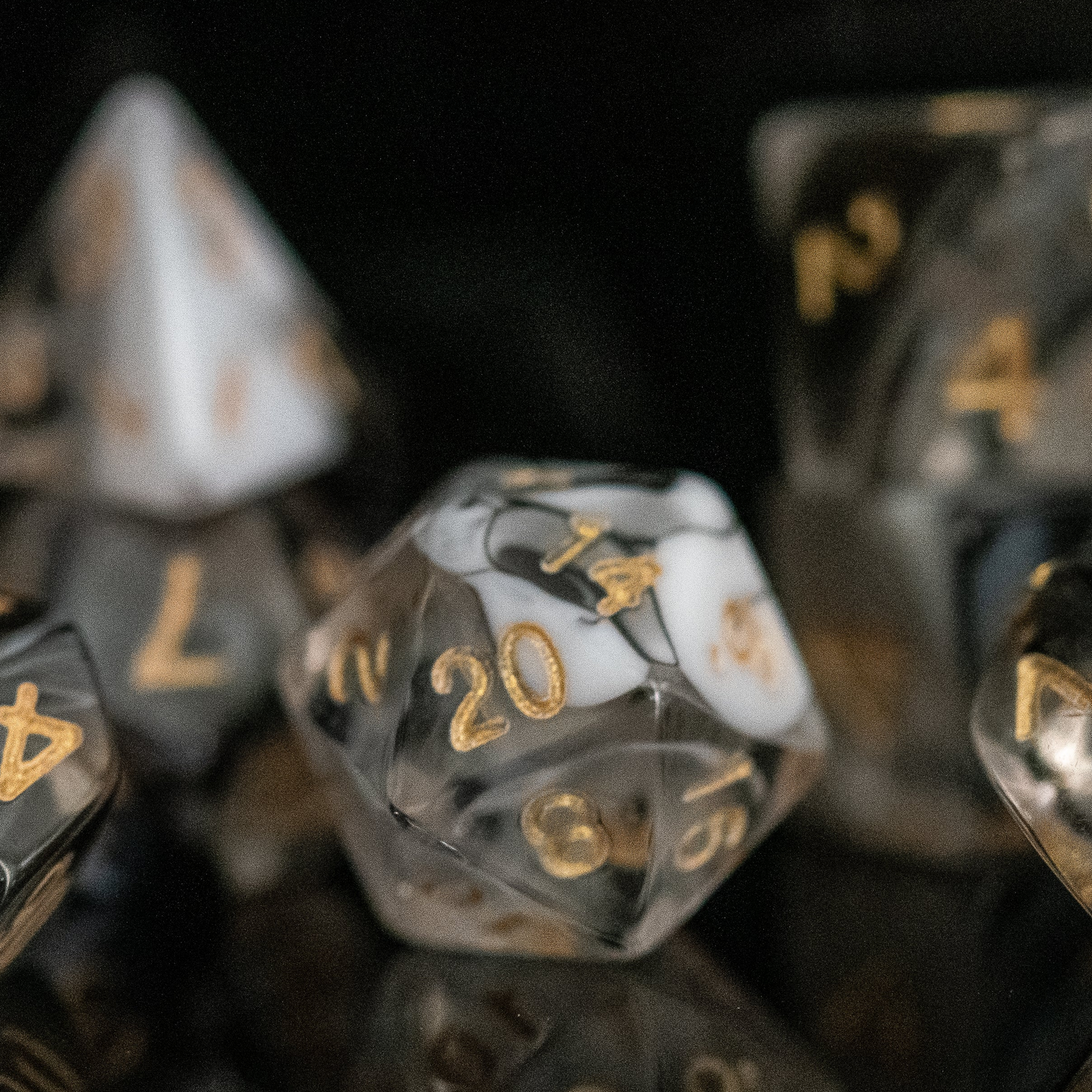 Pre-Order || Yin and Yang Acrylic Dice Set