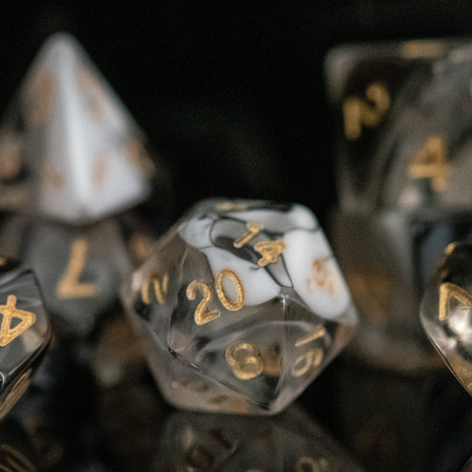 Pre-Order || Yin and Yang Acrylic Dice Set