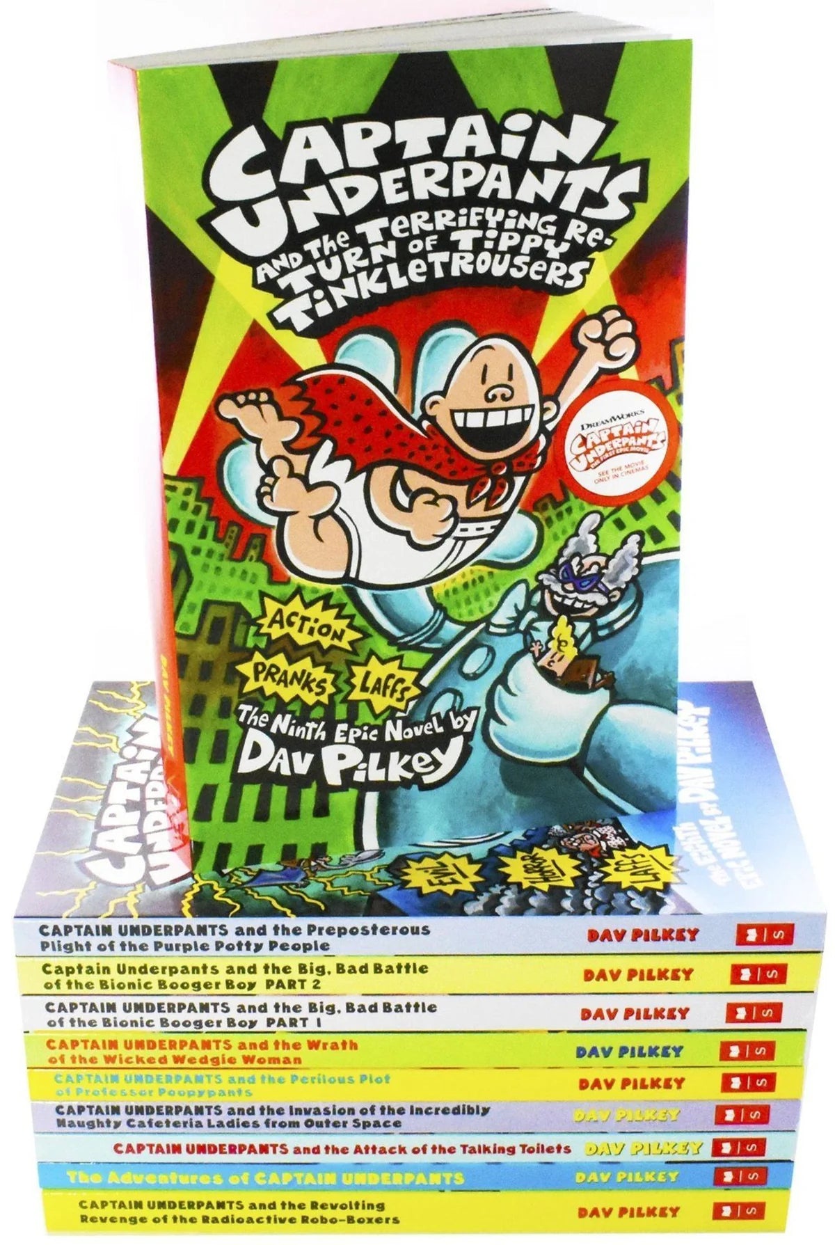 Captain Underpants Ten Book Set Collection Pack - Paperback