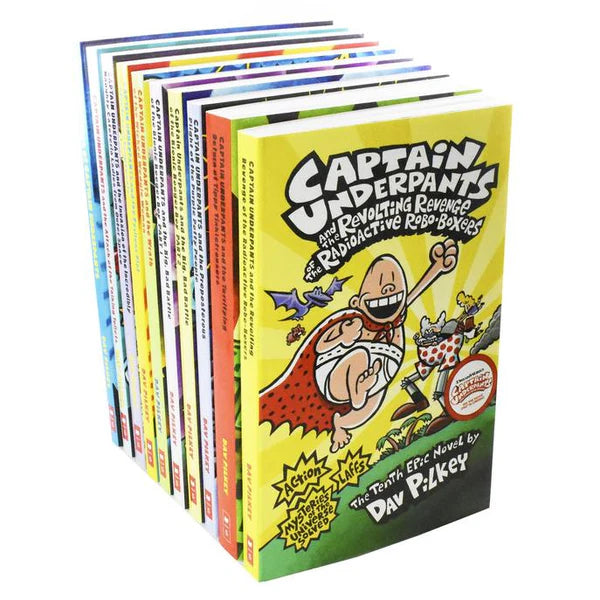 Captain Underpants Ten Book Set Collection Pack - Paperback