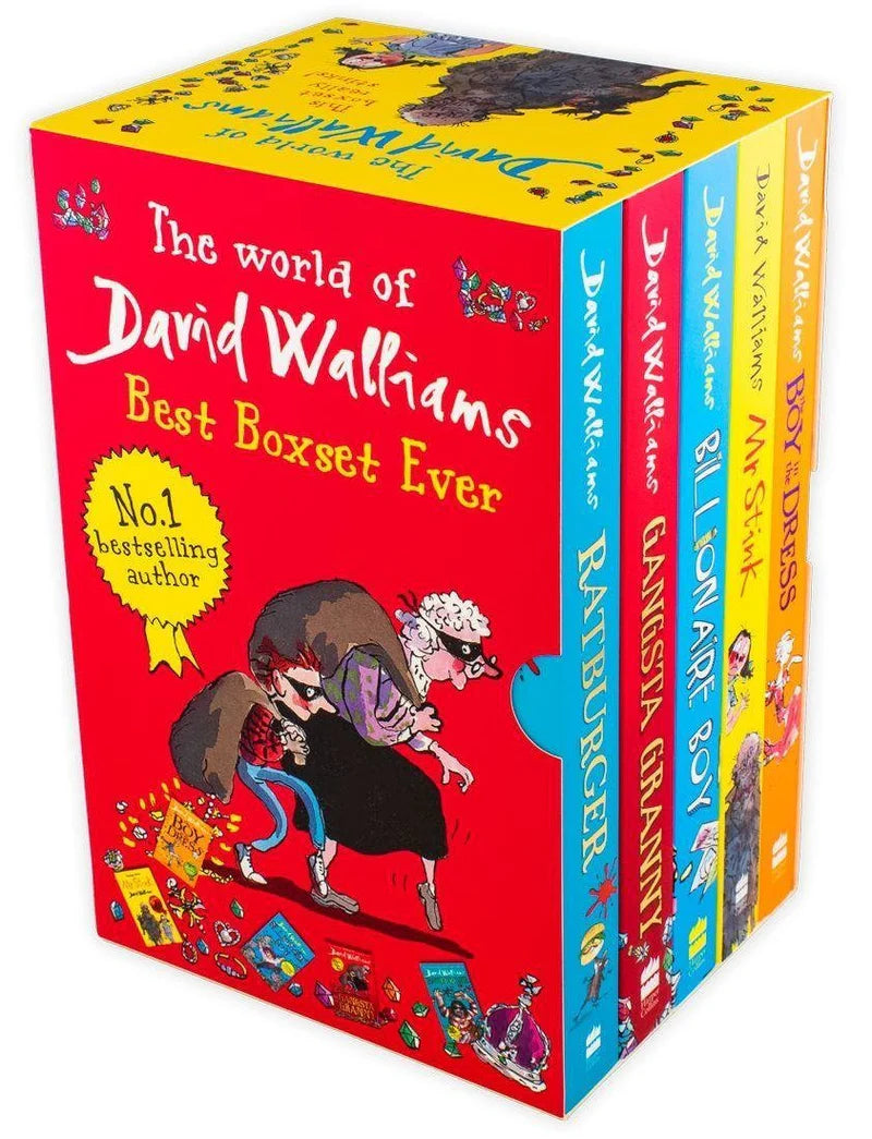 David Walliams Collection Five Books: Gangsta Granny, Billionaire Boy, Mr Stink, The Boy in the Dress, Ratburger -  David Walliams - Paperback