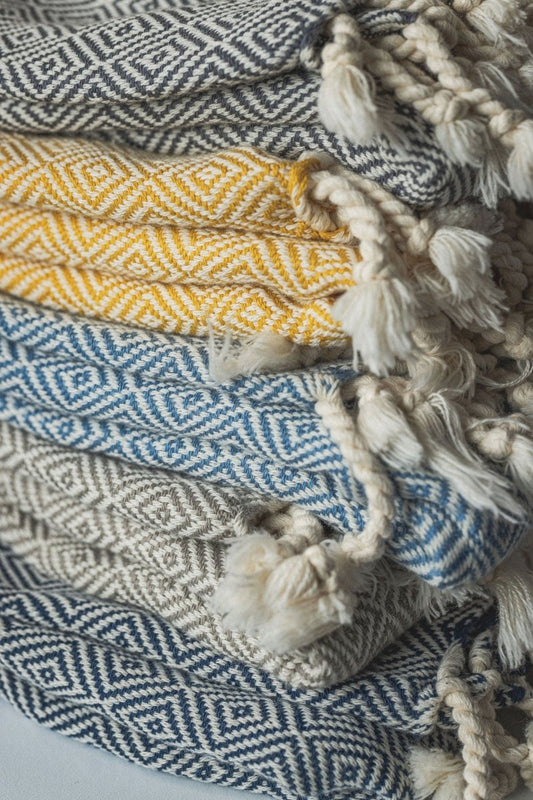 Diamond Turkish Towels – Luxurious Bath or Throw Blanket