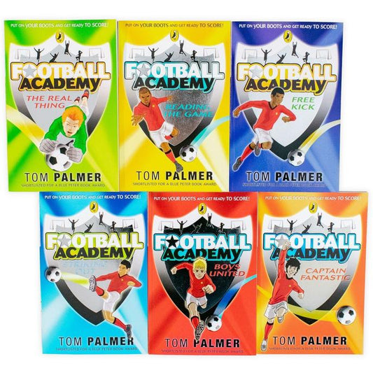 Football Academy Series – 6 Book Collection Set: Captain Fantastic, Free Kick, Boys United, Reading the Game, Striking Out & The Real Thing - By Tom Palmer - Paperback