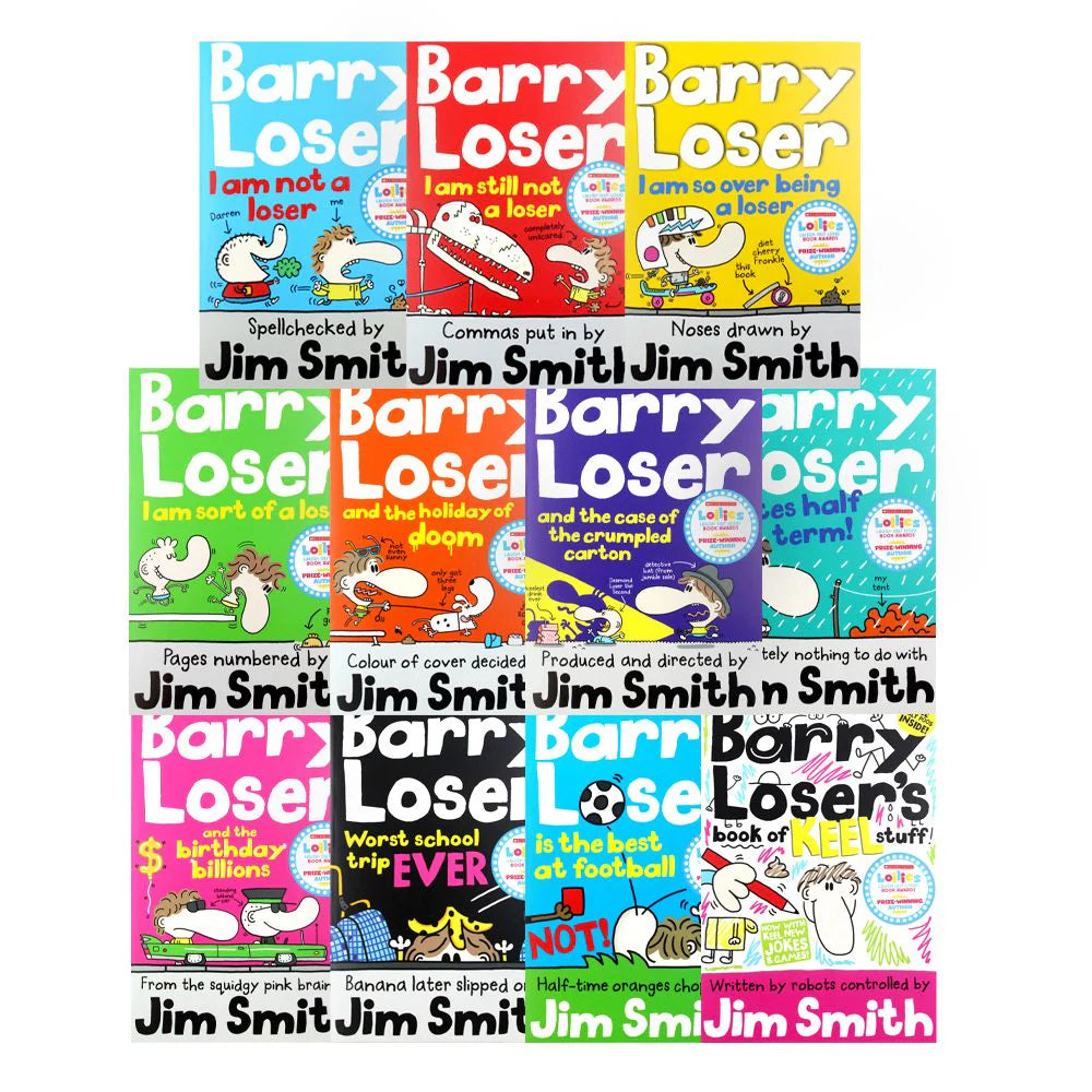 Barry Loser Ten-Book Collection Set - Jim Smith - Paperback - I am not a Loser, Best at Football NOT, and More