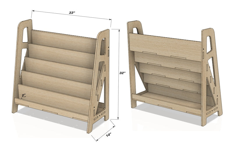 SIERRA- Bookshelf + Hidden Storage