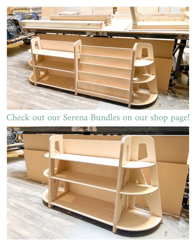 Classroom Bundle- (1) Large SIENNA Toy Shelf - (1 set of 2) SERENA shelves *As pictured*