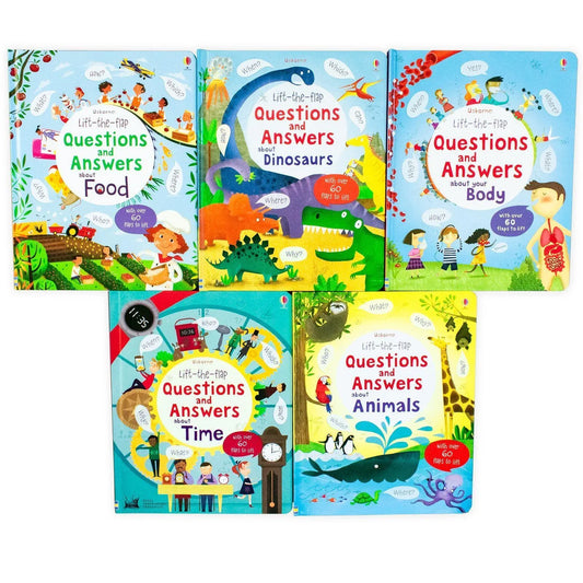 Usborne Lift-the-fFap Questions and Answers Collection 5 Books Box Set - Hardcover