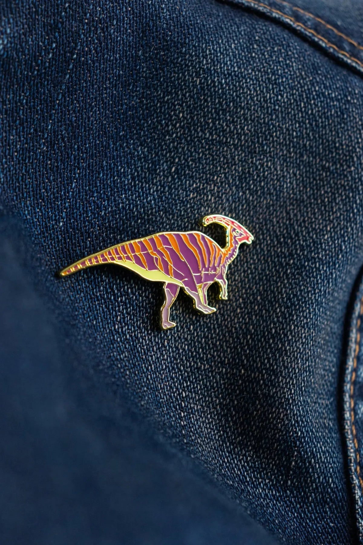 Parasaurolophus Enamel Pin (Parasaurolophus walkeri)