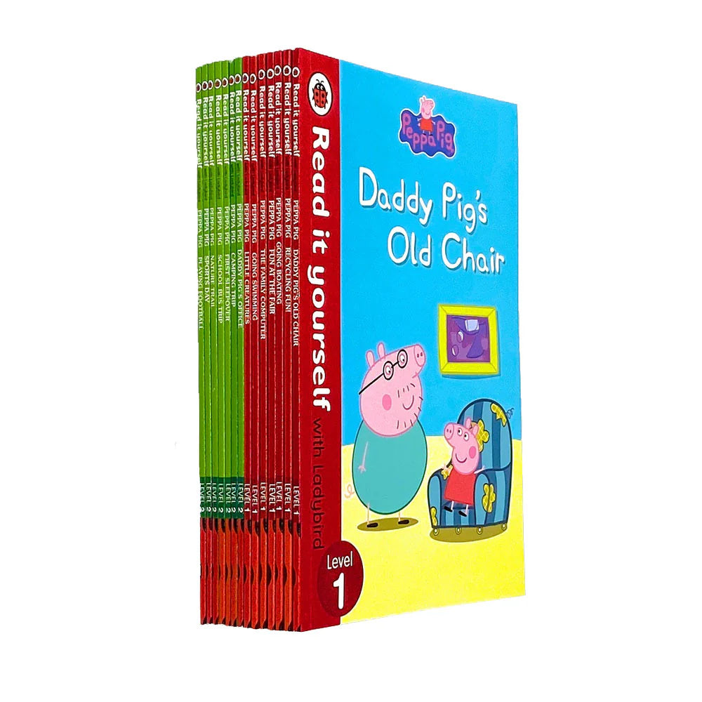 Peppa Pig Read It Yourself with Ladybird 14 Books Children Collection Set - Level 1 and Level 2