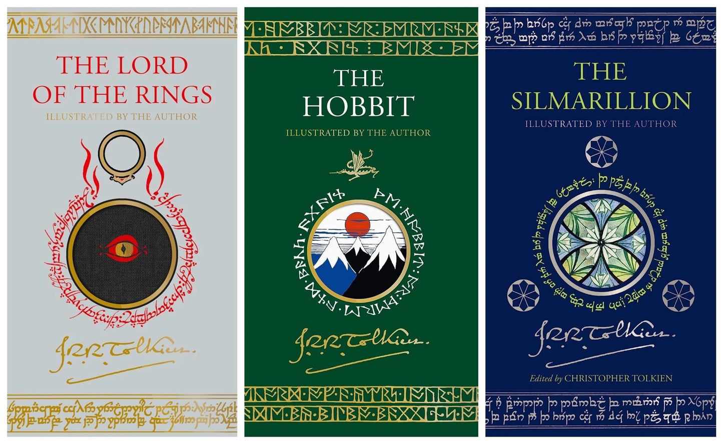 Bundle of the Tolkien Illustrated Editions - Illustrated by J.R.R. Tolkien - Thtree Hardcovers