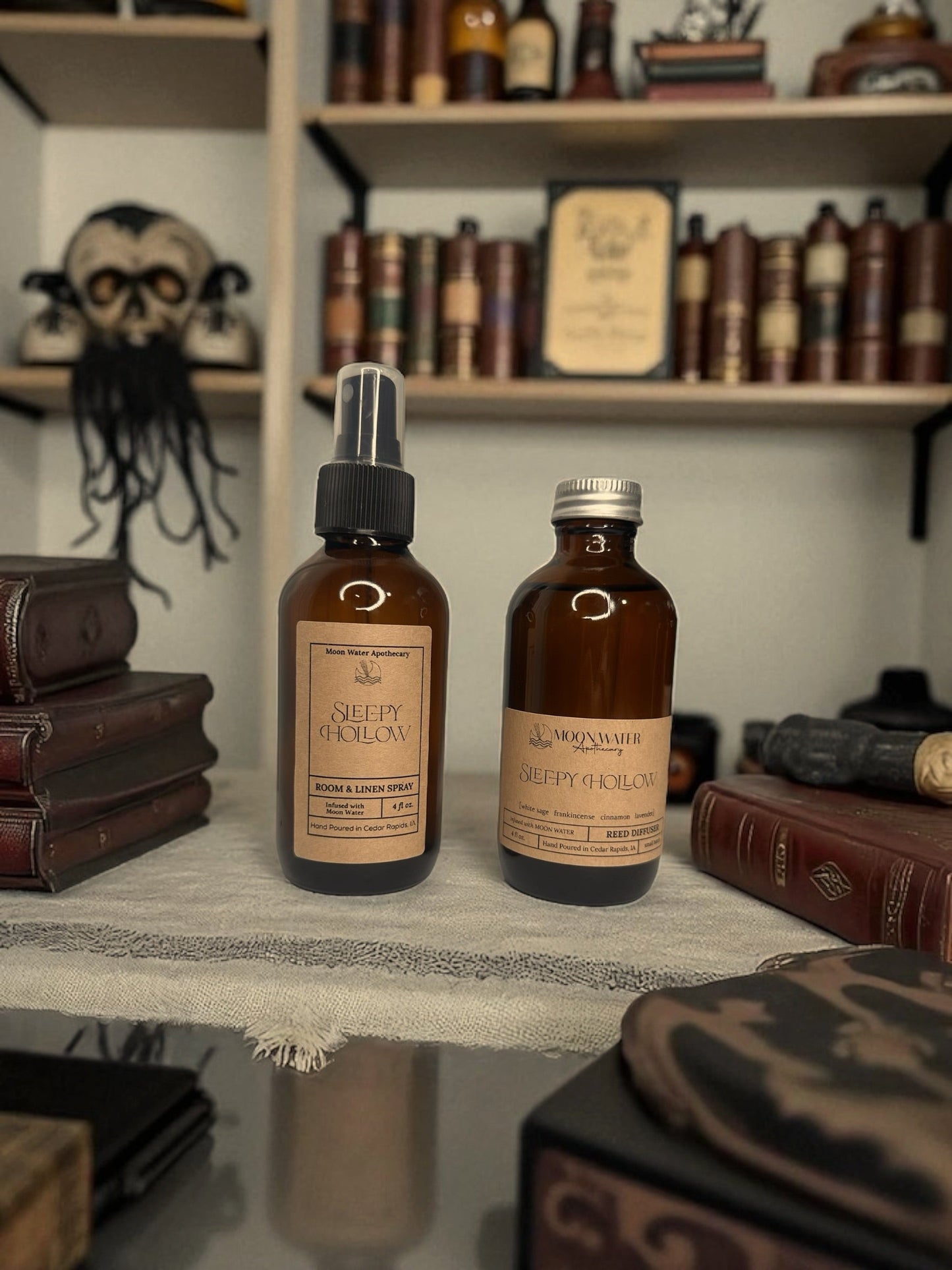 Sleepy Hollow - ROOM SPRAY & REED DIFFUSER -- Halloween -- Cinnamon, Lavender, Sage & Frankincense