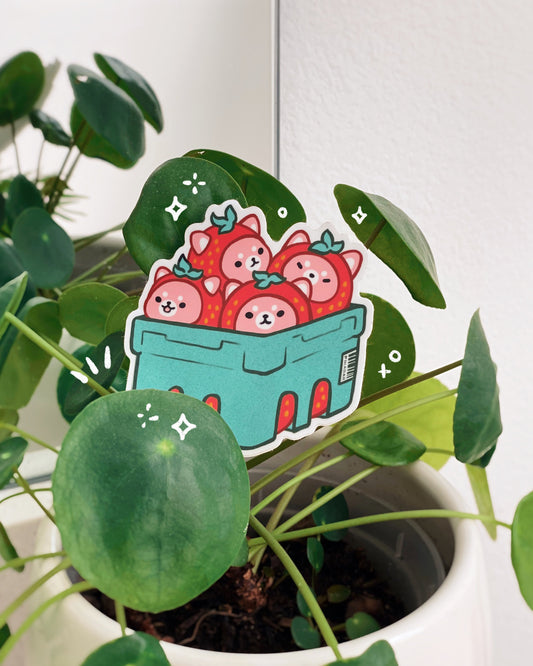 Strawberry Shibe Stickers
