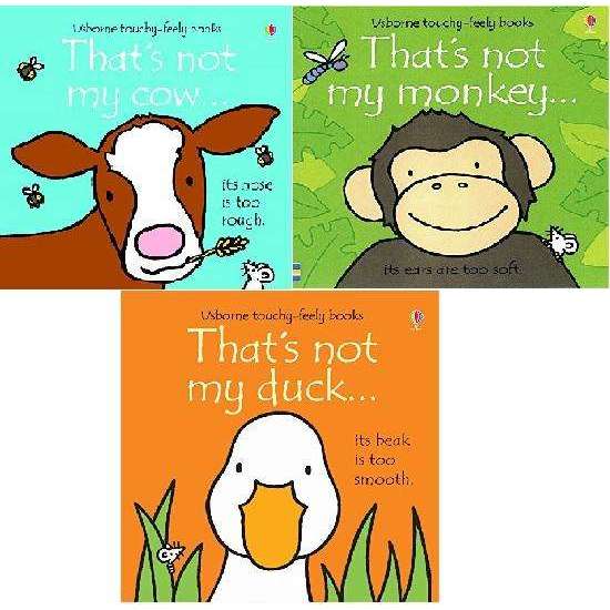 That's Not My Animals Collection – 3 Book Set: Cow, Duck & Monkey - By Fiona Watt - Hardcover