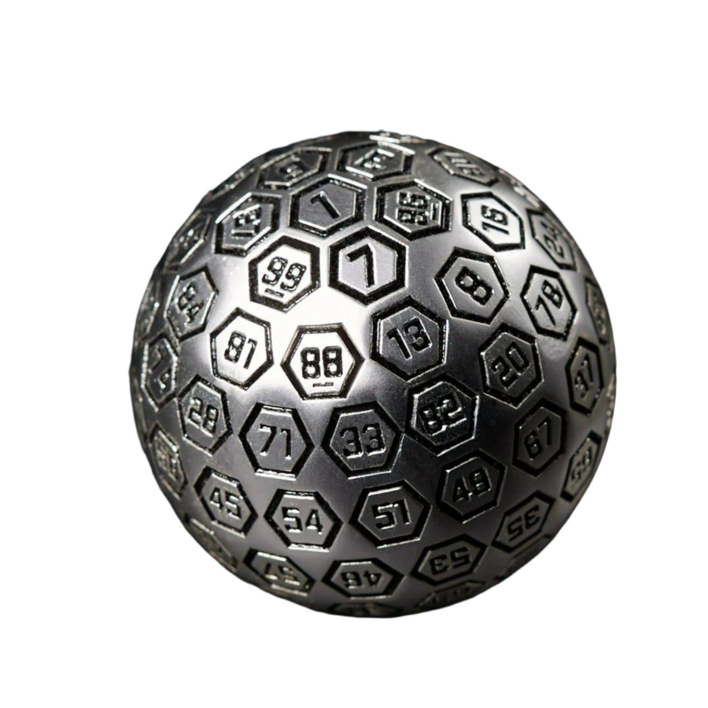 The Orb D100 -  Black and Matte Silver Metal Die