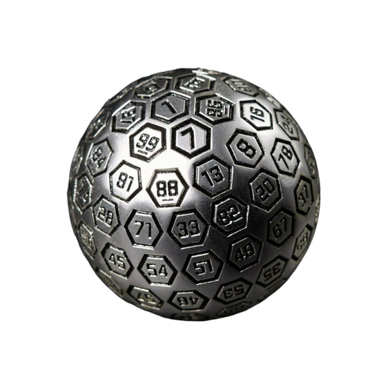 The Orb D100 -  Black and Matte Silver Metal Die