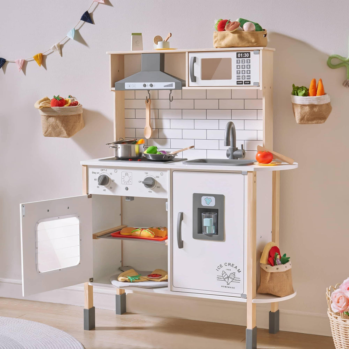 Tiny Land® Interactive Play Kitchen with Sounds & Cookware