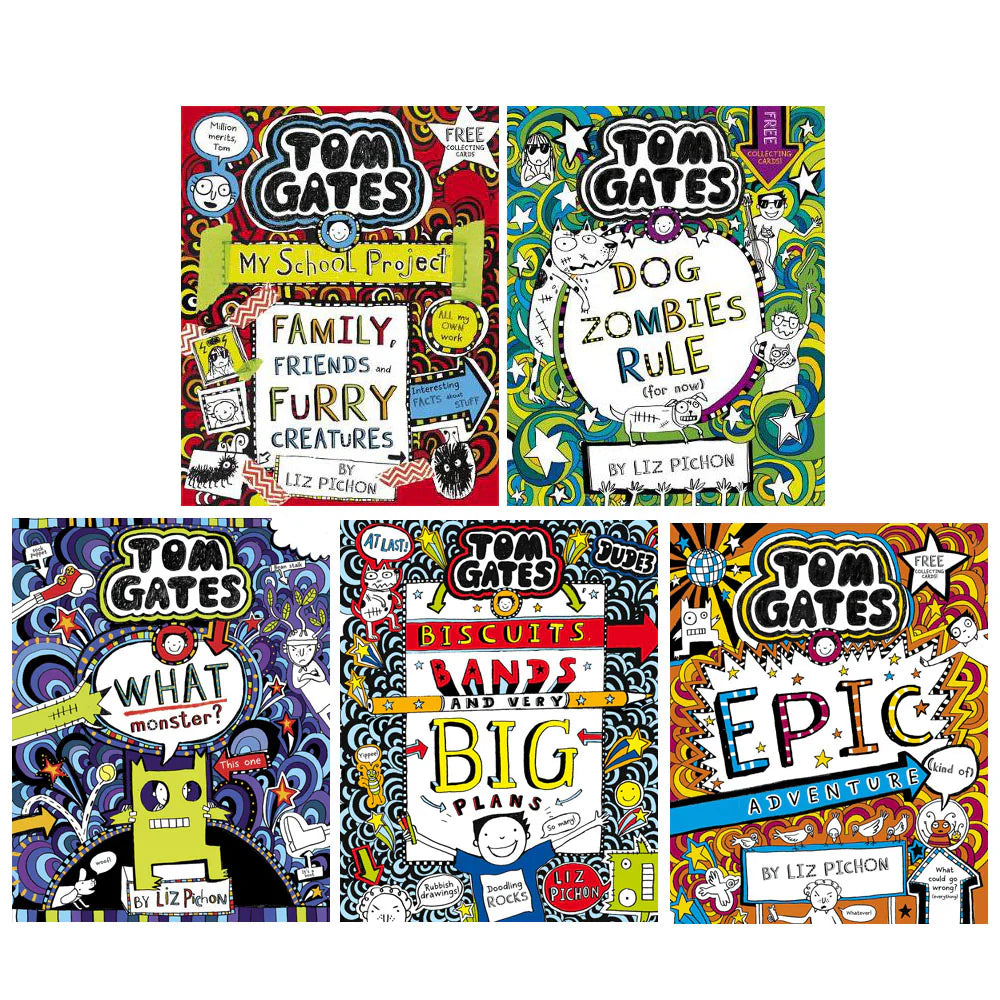 Tom Gates 5 Books Collection Set By Liz Pichon Series 3 - Books 11 to 15 - What Monster?