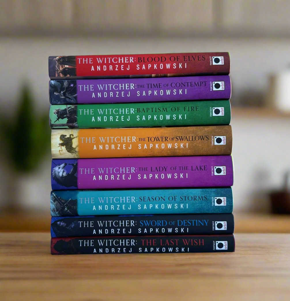 Witcher Series Collection Eight (8) Books Set - Season of Storms, The Last Wish, etc - Andrzej Sapkowski - Hardcovers, Gorgeous