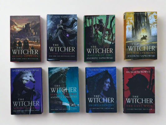 Witcher Series Collection Eight (8) Books Set - Season of Storms, The Last Wish, etc - Andrzej Sapkowski - Hardcovers, Gorgeous