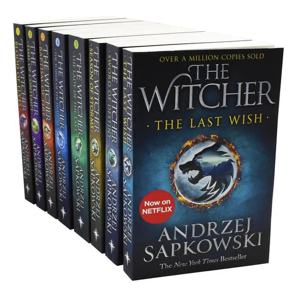 Witcher Series Collection Eight (8) Books Set - Season of Storms, The Last Wish, etc - Andrzej Sapkowski - Paperback