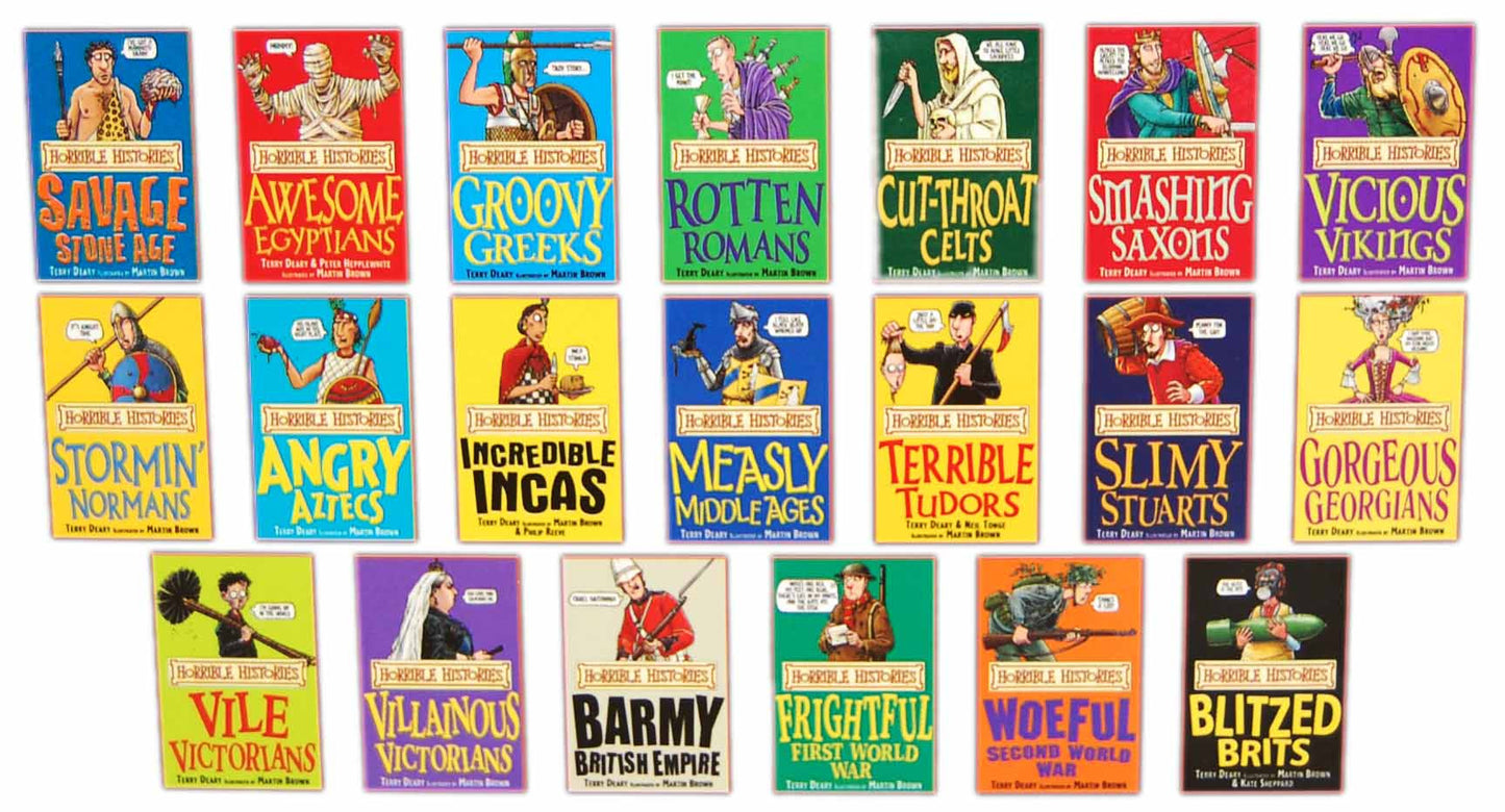 Horrible Histories Collection - Blood Curdling - 20 Books Box Set by : Terry Deary
